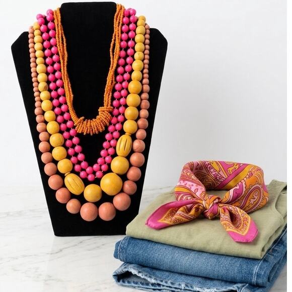 Other Jewelry - Sunset Boho Beaded Necklace Set